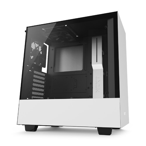 

Корпус ATX NZXT H500 CA-H500B-W1, Midi-Tower, без БП, белый