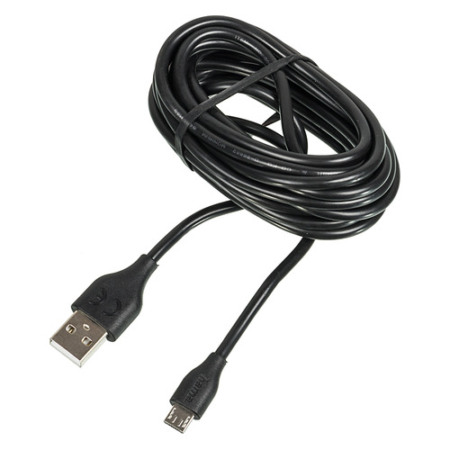 

Кабель HAMA micro USB B (m), USB A(m), 3м, черный [00173788]