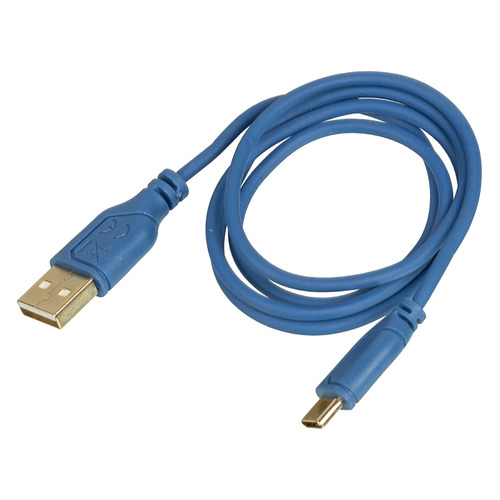 фото Кабель hama flexi-slim, usb type-c (m) - usb (m), 0.75м, синий [135785]