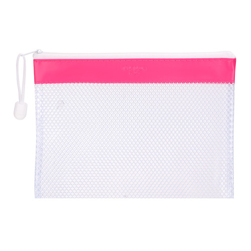 

Папка на молнии ZIP Deli Rio EF45202 A5 ПВХ цвет молнии ассорти сетка 12 шт./кор.