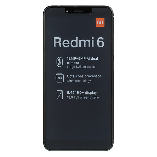 

Смартфон XIAOMI Redmi 6 4/64Gb, черный