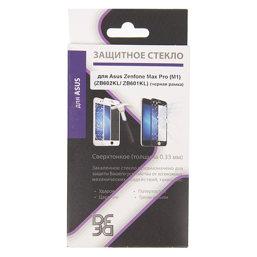 

Защитное стекло для экрана DF aColor-18 для Asus ZenFone Max Pro M1 ZB602KL/ZB601KL, прозрачная, 1 шт, черный [df acolor-18 (black)]