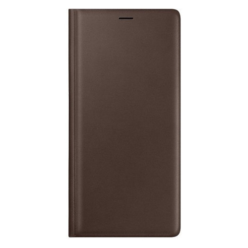 

Чехол (флип-кейс) SAMSUNG Leather Wallet Cover, для Samsung Galaxy Note 9, коричневый [ef-wn960laegru]