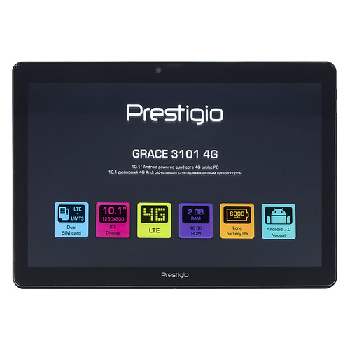 

Планшет PRESTIGIO Grace 3101 4G, 2GB, 16GB, 3G, 4G, Android 7.0 черный