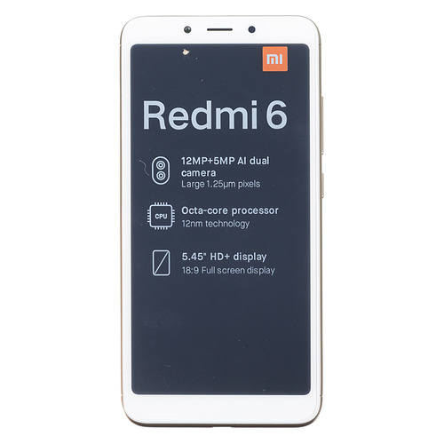 

Смартфон XIAOMI Redmi 6 32Gb, золотистый