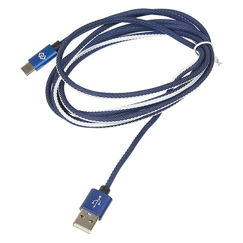 фото Кабель digma usb a (m), usb type-c (m), 2м, синий