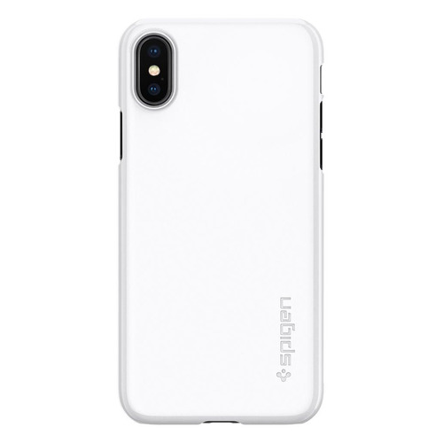 

Чехол (клип-кейс) SPIGEN Thin Fit, для Apple iPhone X, белый [057cs22112]