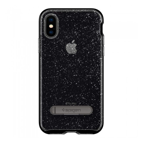 

Чехол (клип-кейс) SPIGEN Crystal Hybrid Glitter, для Apple iPhone X, серый [057cs22148]