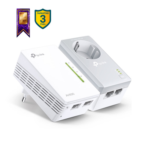 Сетевой адаптер PowerLine/WiFi TP-LINK TL-WPA4226KIT Ethernet, 2 шт., Белый, TL-WPA4226KIT