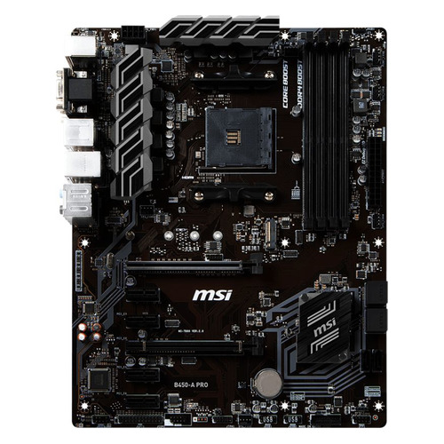 

Материнская плата MSI B450-A PRO, SocketAM4, AMD B450, ATX, Ret