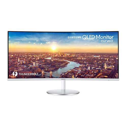 фото Монитор samsung c34j791wti 34", серебристый [lc34j791wtixci]