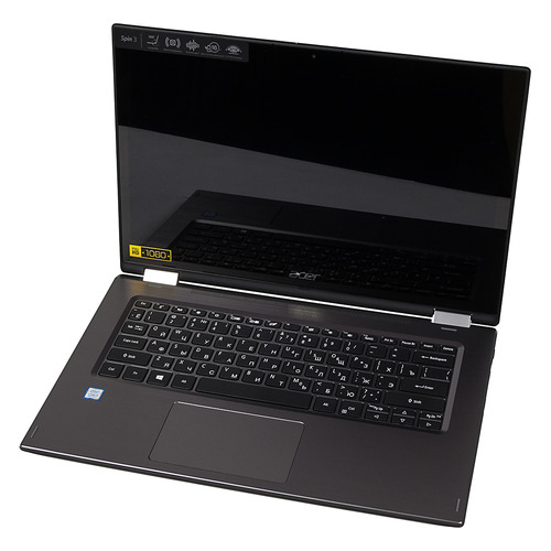 

Ноутбук-трансформер ACER Spin 3 SP314-51-359S, 14", IPS, Intel Core i3 8130U 2.2ГГц, 8Гб, 128Гб SSD, Intel UHD Graphics 620, Windows 10 Home, NX.GZRER.003, металлический