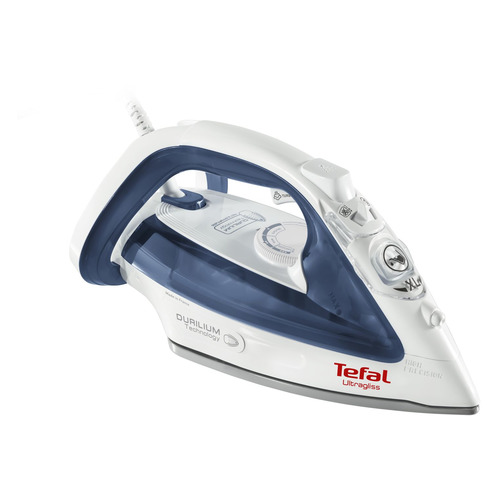 фото Утюг tefal fv4913e0, 2500вт, белый/ синий [1830006856]