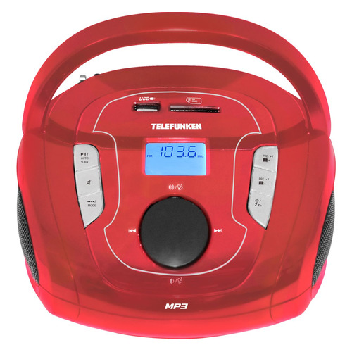 

Аудиомагнитола TELEFUNKEN TF-SRP3471B, красный