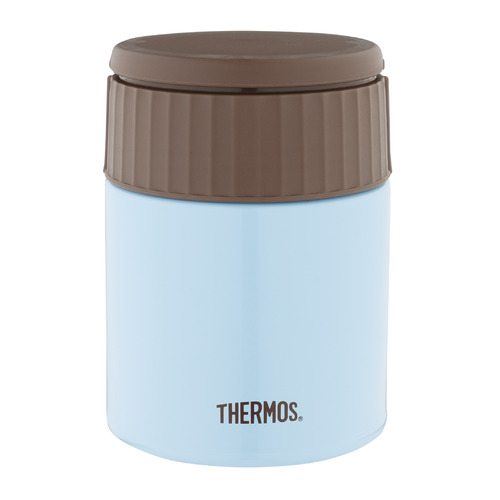 фото Термос thermos jbq-400-aq, 0.4л, голубой/ коричневый