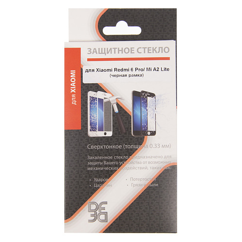 

Защитное стекло для экрана DF xiColor-35 для Xiaomi Redmi 6 Pro/Mi A2 Lite 1 шт, черный [df xicolor-35 (black)], xiColor-35