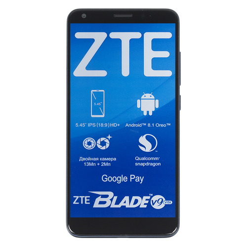 фото Смартфон zte blade v9 vita 32gb, синий металлик