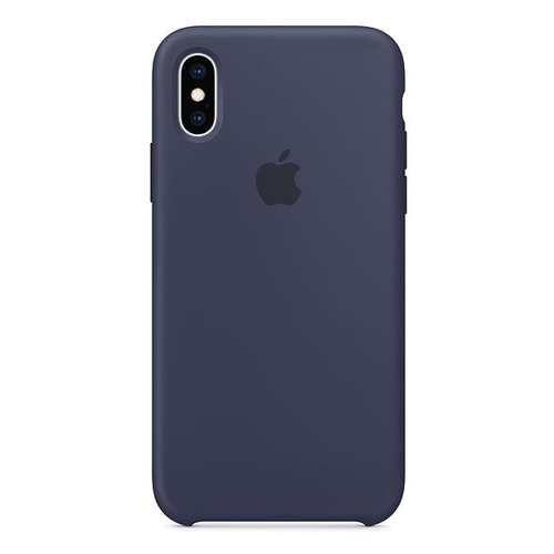 

Чехол (клип-кейс) APPLE Silicone Case, для Apple iPhone XS, темно-синий [mrw92zm/a]