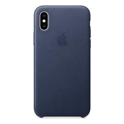 

Чехол (клип-кейс) APPLE Leather Case, для Apple iPhone XS, темно-синий [mrwn2zm/a]