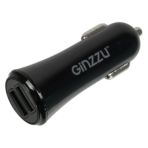 

Автомобильное зарядное устройство GINZZU GA-4502UB, 2xUSB, 2.4A, черный