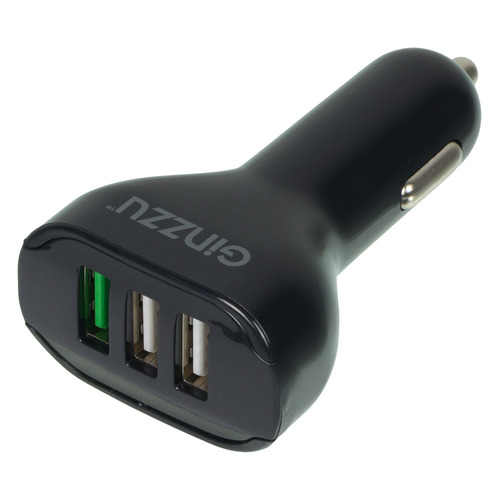 

Автомобильное зарядное устройство GINZZU GA-4503UB, 3xUSB, 3.1A, черный