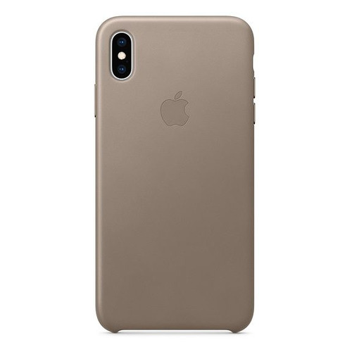 фото Чехол (клип-кейс) apple leather case, для apple iphone xs max, темно-бежевый [mrwr2zm/a]