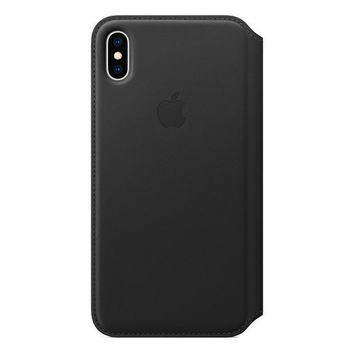 фото Чехол (флип-кейс) apple leather case, для apple iphone xs max, черный [mrx22zm/a]