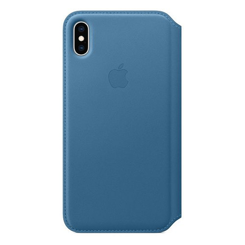 фото Чехол (флип-кейс) apple leather case, для apple iphone xs max, синий [mrx52zm/a]