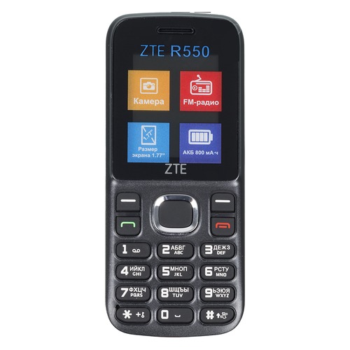 

Мобильный телефон ZTE R550, черный/красный
