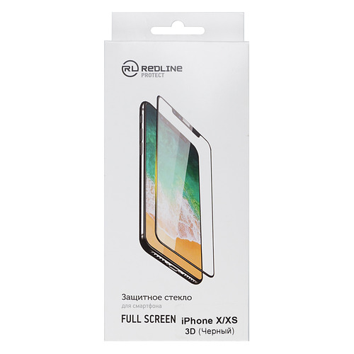 

Защитное стекло для экрана REDLINE для Apple iPhone X/XS/11 Pro, 3D, 1 шт, черный [ут000012290]
