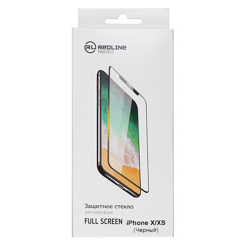 

Защитное стекло для экрана REDLINE для Apple iPhone X/XS/11 Pro, 1 шт, черный [ут000012297]