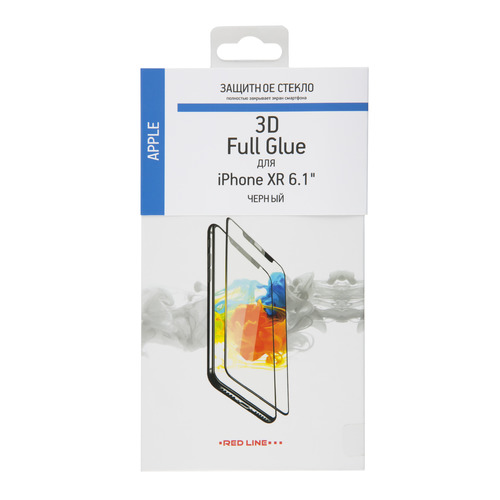 

Защитное стекло для экрана REDLINE Full Glue для Apple iPhone XR, 3D, 1 шт, черный [ут000016082]