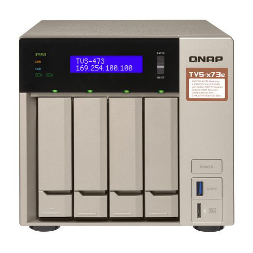 фото Сетевое хранилище qnap tvs-473e-8g, без дисков