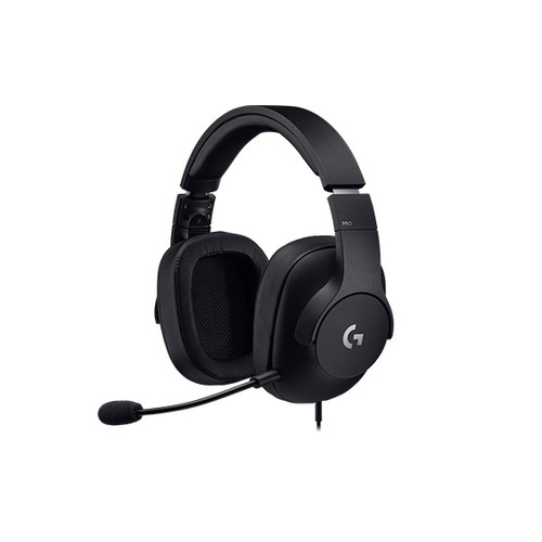 

Гарнитура игровая LOGITECH PRO, для компьютера и игровых консолей, мониторы, черный [981-000721]