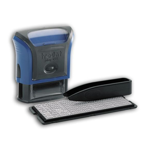 

Самонаборный штамп автоматический TRODAT 4911/DB PRINTY TYPO 4.0, оттиск 38 х 14 мм, шрифт 3.1 мм, прямоугольный, синий, 4911/DB PRINTY TYPO 4.0