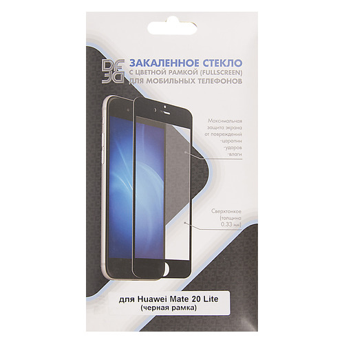 

Защитное стекло для экрана DF hwColor-72 для Huawei Mate 20 Lite прозрачная, 1 шт, черный [df hwcolor-72 (black)], hwColor-72