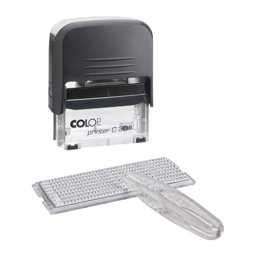 

Самонаборный штамп автоматический COLOP Printer C30/1 Set, оттиск 47 х 18 мм, шрифт 3.1 мм, прямоугольный, синий, Printer C30/1 Set