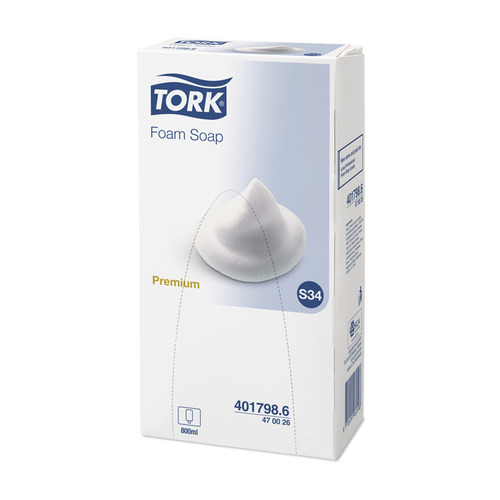 

Мыло пена TORK Premium S34, без отдушки, 0.8л [470026], S34