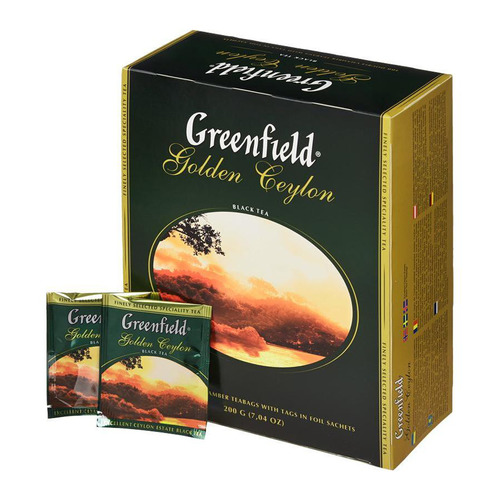 

Чай Greenfield Golden Ceylon черный 100пак. карт/уп. (0581-09), Golden Ceylon
