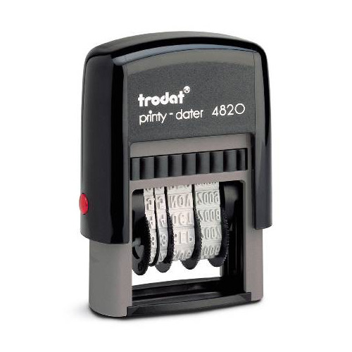 Датер автоматический TRODAT 4820 PRINTY, оттиск 20 х 4 мм, шрифт 4 мм, прямоугольный