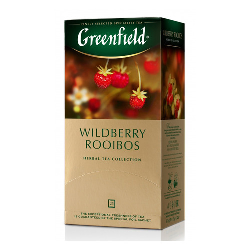 

Чай Greenfield Wildberry Rooibos травяной ройбош/земляника 25пак. карт/уп. (1390-10) 10 шт./кор., Wildberry Rooibos