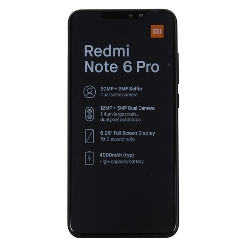 

Смартфон XIAOMI Redmi Note 6 Pro 32Gb, черный