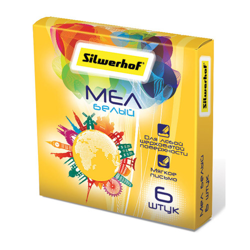 

Упаковка мела белого SILWERHOF Солнечная коллекция 882085-06, 6шт 30 шт./кор.