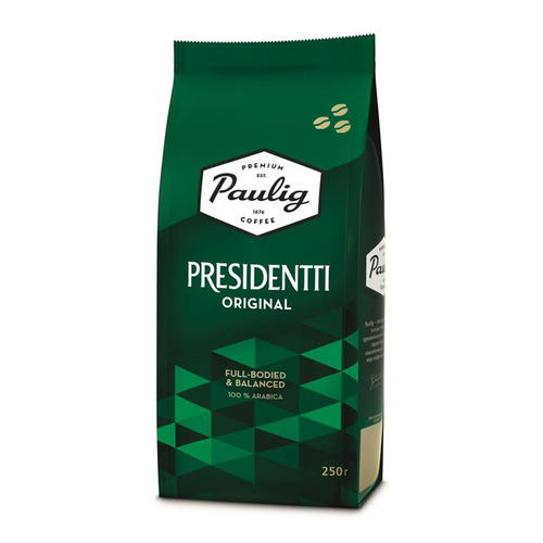 

Кофе зерновой PAULIG Presidentti Original, средняя обжарка, 250 гр [17648], Presidentti Original