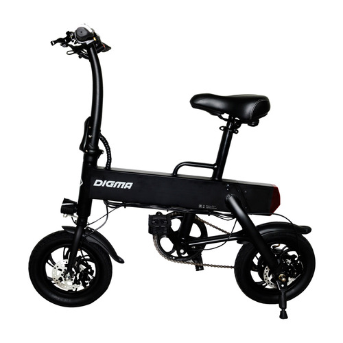 

Электробайк Digma P12-4, 4000mAh, черный [p12-4-bk], P12-4