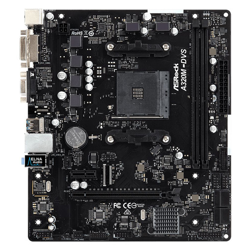 

Материнская плата ASROCK A320M-DVS R3.0, SocketAM4, AMD A320, mATX, Ret