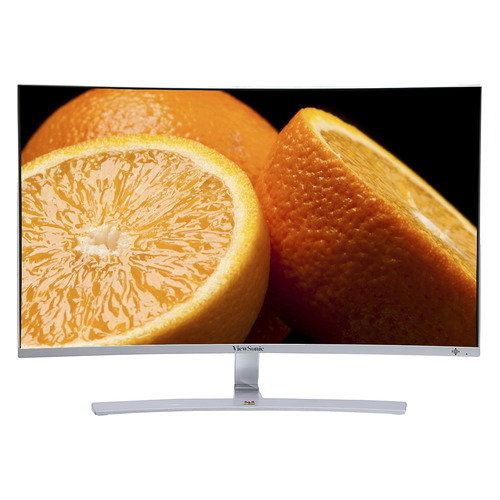 фото Монитор viewsonic vx3216-scmh 31.5", серебристый и белый