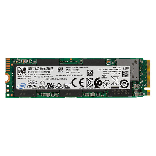 

SSD накопитель Intel 660P SSDPEKNW020T8X1 2ТБ, M.2 2280, PCI-E x4, NVMe [ssdpeknw020t8x1 978351], SSDPEKNW020T8X1