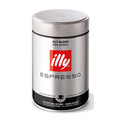 фото Кофе молотый illy espresso dark roast, темная обжарка, 250 гр