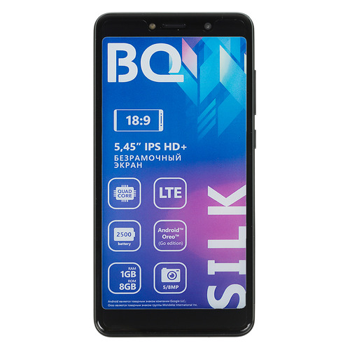 

Смартфон BQ Silk 8Gb, 5520L, черный